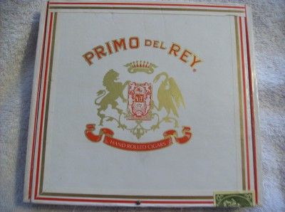 Primo Del Rey Paper Covered Wood Cigar Box  