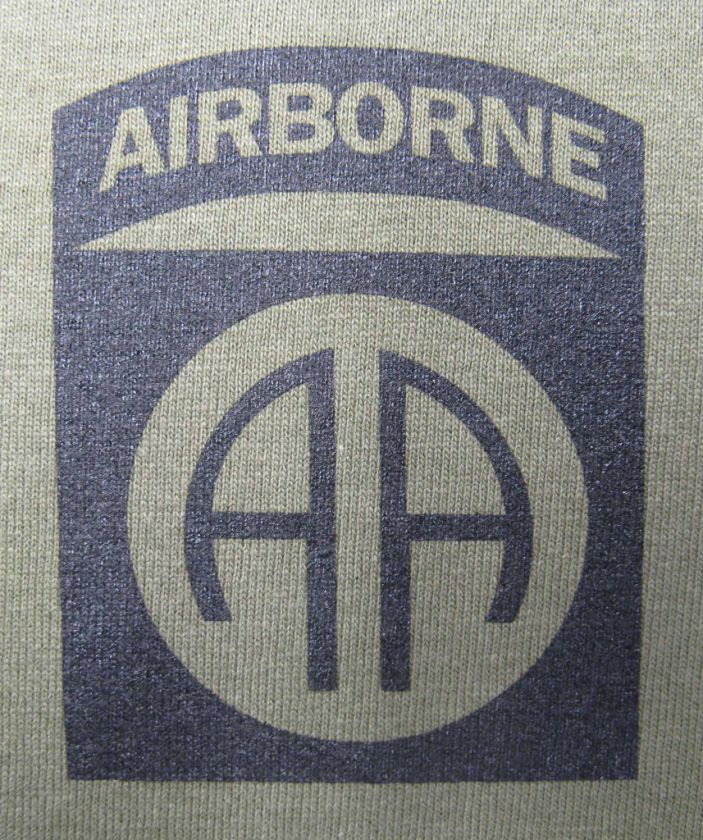 82ND AIRBORNE T SHIRT/ FRONT PRINT ONLY  