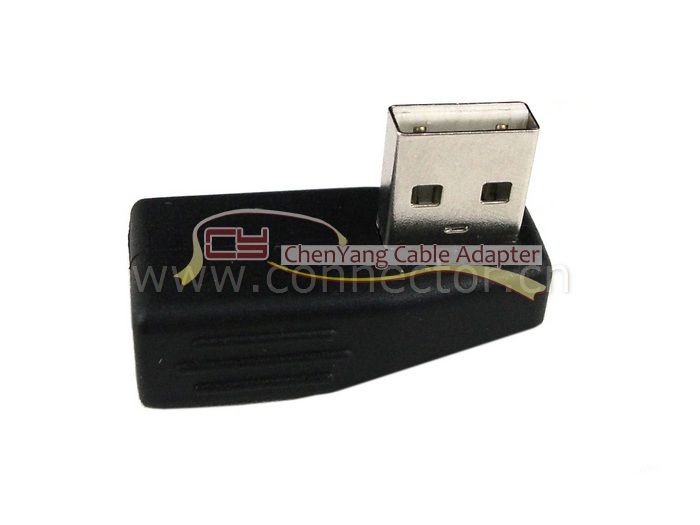 USB M/F 90degree Vertical left Angled Adapter Convertor  