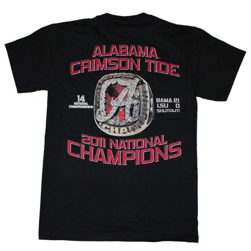 Alabama 2011 BCS National Champions T Shirts   UA National Champs Ring 