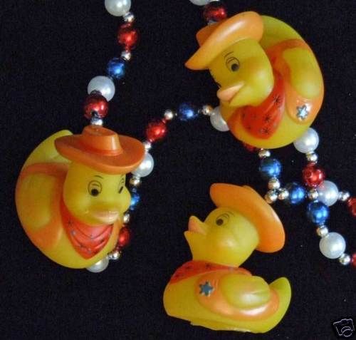 Rubber Duck COWBOY Squeak Mardi Gras Cowboys Ducks  