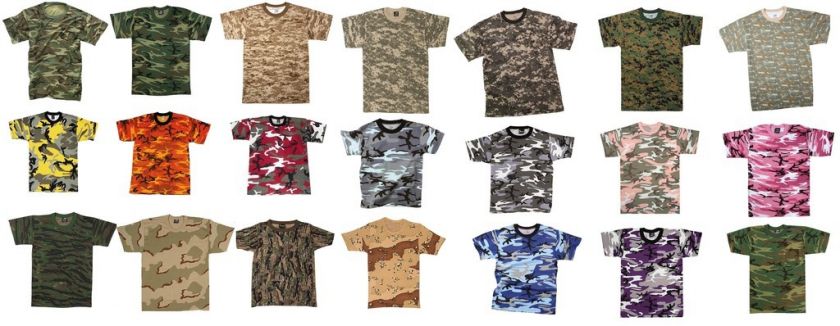 Camouflage Camo Army Military T Shirts Tees Tee Shirts  