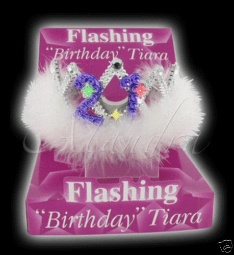 Party Fancy Dress Flashing 21st Birthday Tiara  