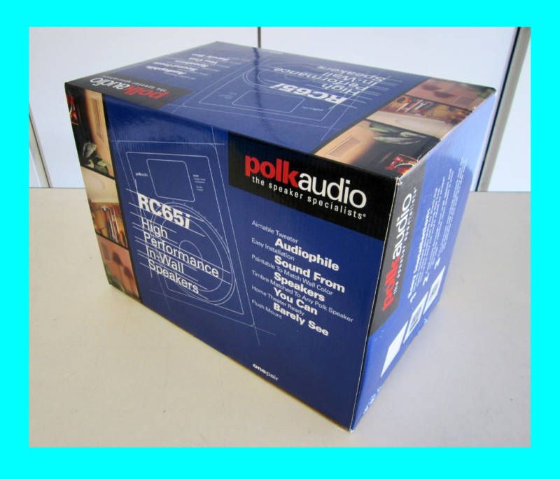 POLK AUDIO RC65i HIGH PERFORMANCE IN WALL SPEAKERS NEW  