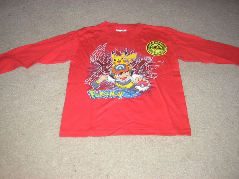 New Pokemon T Shirt Red Long Sleeve Size Medium  