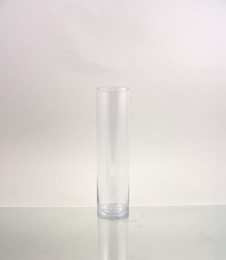 x12H Cylinder Clear Glass Vase Candle Holder Vases  