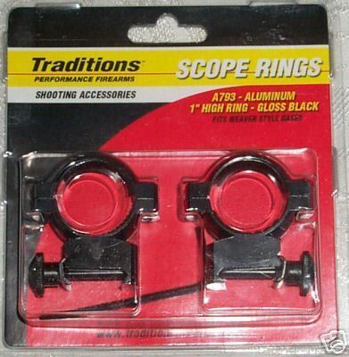 inch, 1,Scope Rings, High Ring, Gloss Black A793  