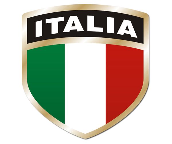 Italia SHIELD Flag Sticker ITA Italian Italy Vinyl Window Bumper Decal 