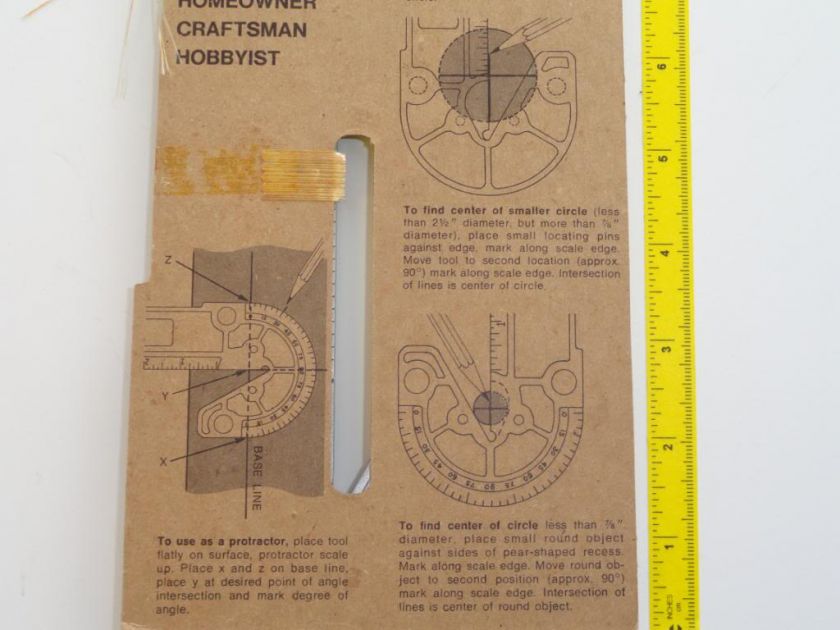   Square No.46 101 1979 NOS New Carpenters Wood Turners Tool  