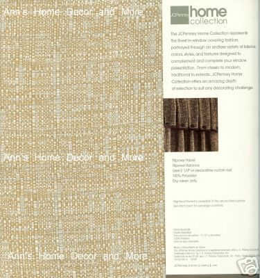 Highland Tweed Soft Linen Tan Flip Over Curtain Valance  