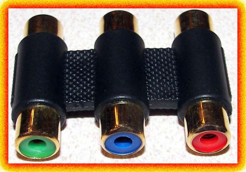 Ultra Gold COMPONENT Video Coupler Adapter Female x 2 RGB RCA 