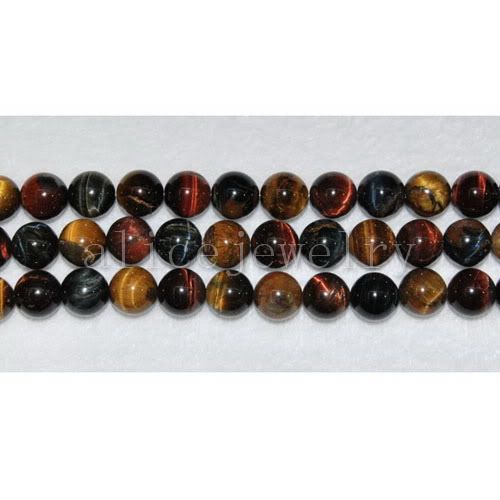 10mm Tiger Eye Round Loose Bead 16 LS1034  