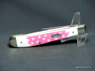   Case XX 2012  Deer Tracks  Utility Knife PINK over White Double Dyed